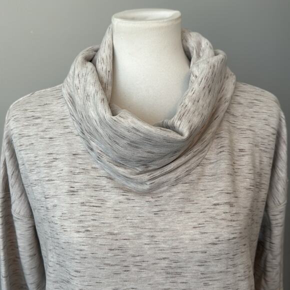 Lou and Grey Cowl Neck Pullover Tunic Heather Gray Sweatshirt Women's Medium - Picture 2 of 7